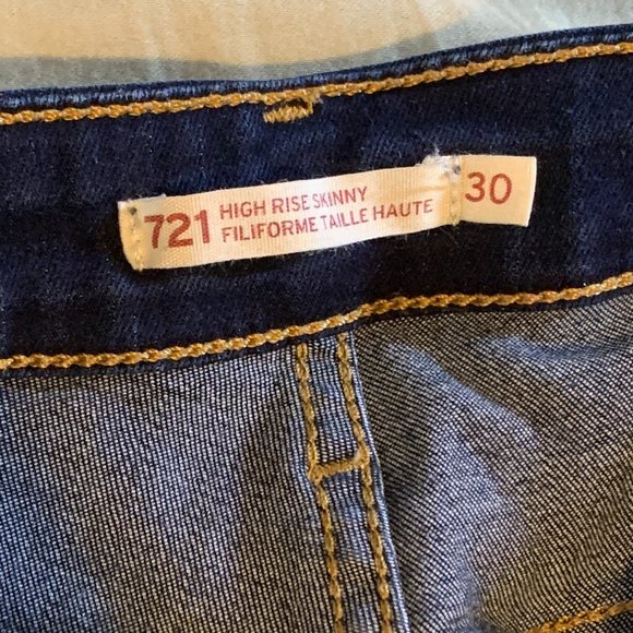 LEVIS Women's Jeans 721 Skinny 30 Hi rise - Picture 4 of 7